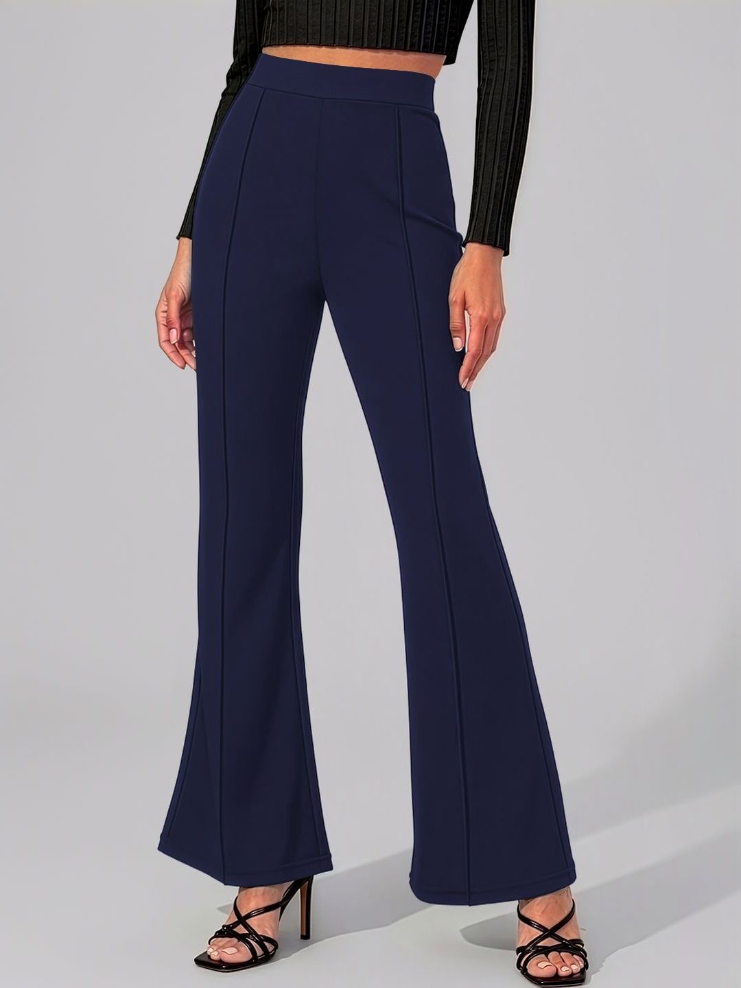 Navyankaa Women Straight Fit High-Rise Trousers-picture-39