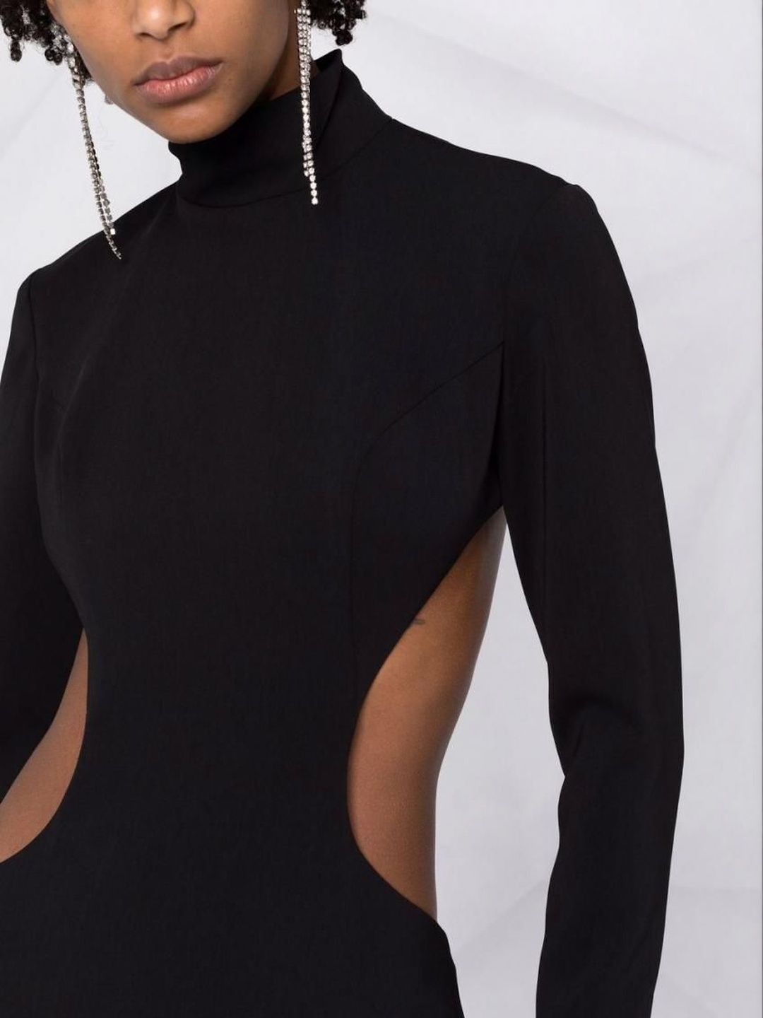 Monot Women Black Polyester Dresses-picture-12