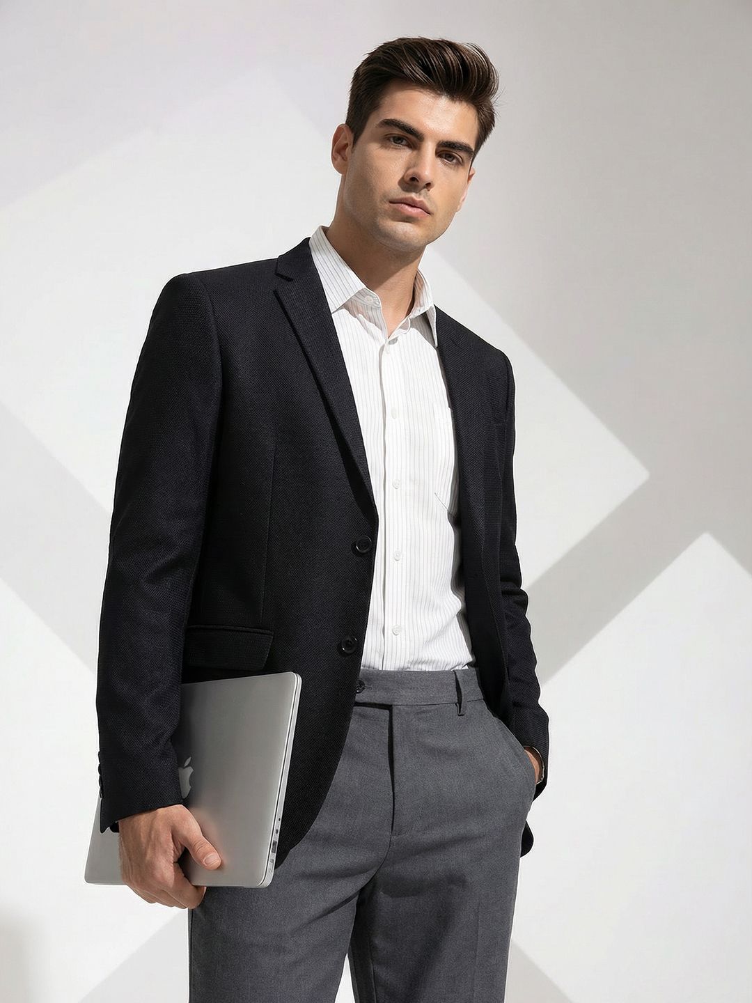 INVICTUS Notched Lapel Collar Formal Blazer-picture-14