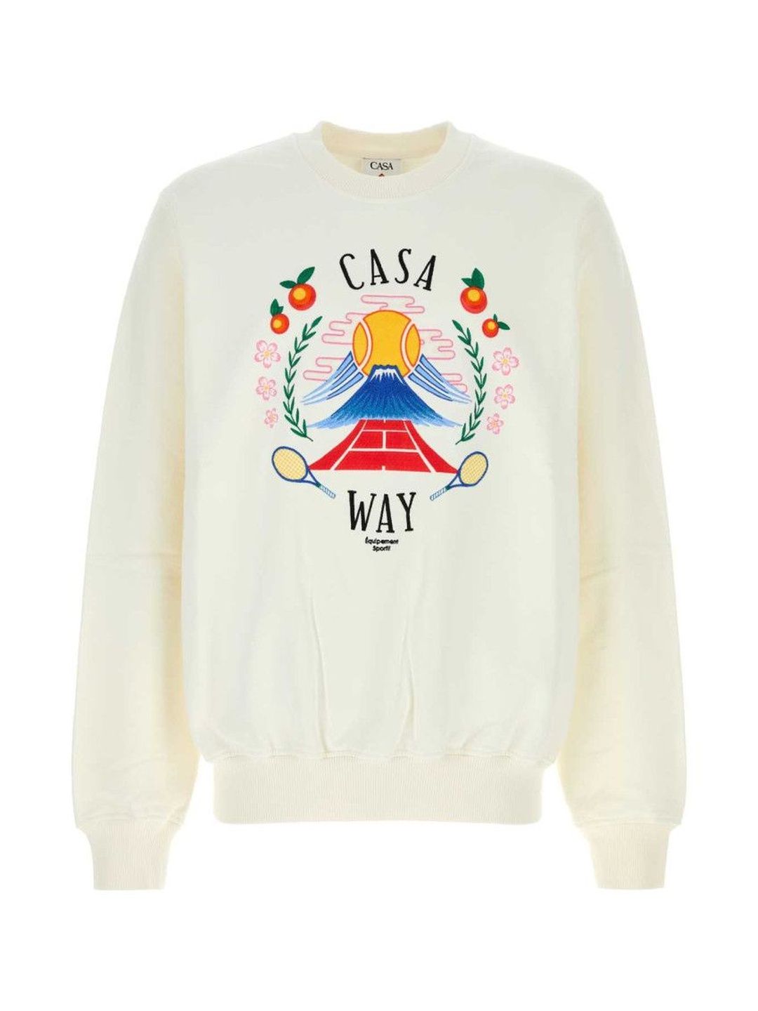 Casablanca White Roundneck Printed Sweatshirt-picture-25
