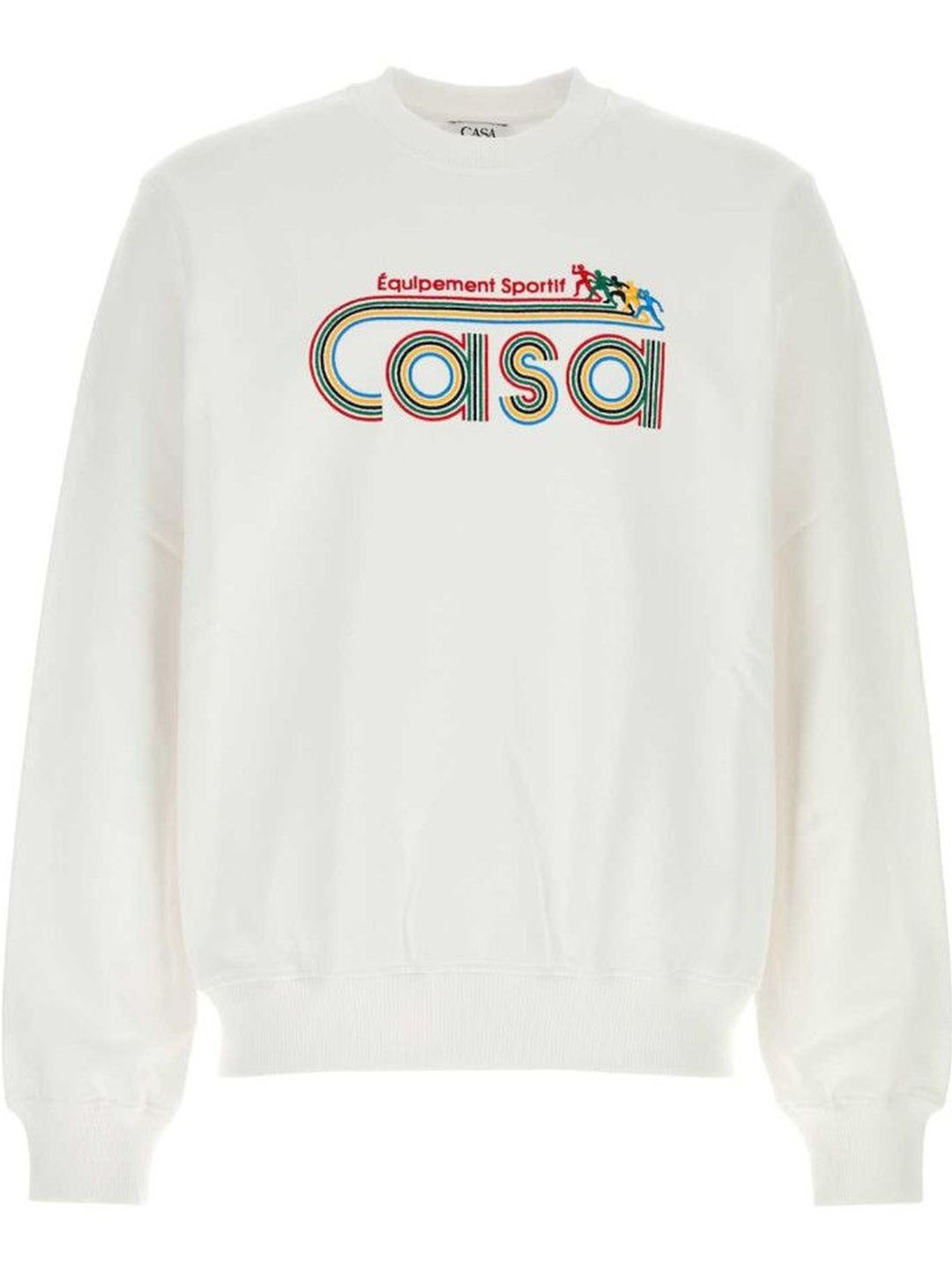 Casablanca White Crewneck Printed Logo Sweatshirt-picture-41
