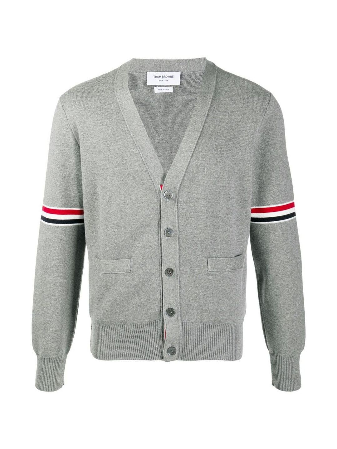 Thom Browne Grey Rwb Cotton Cardigan-picture-35