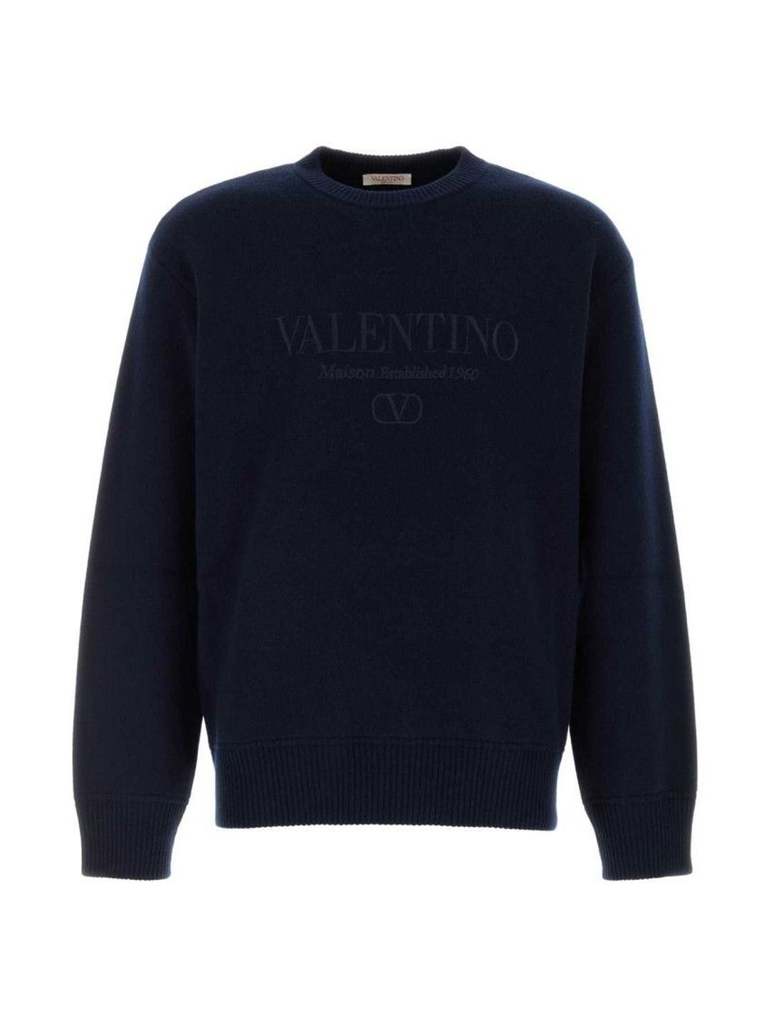 Valentino Navy Blue Logo Embroidery Sweater-picture-49