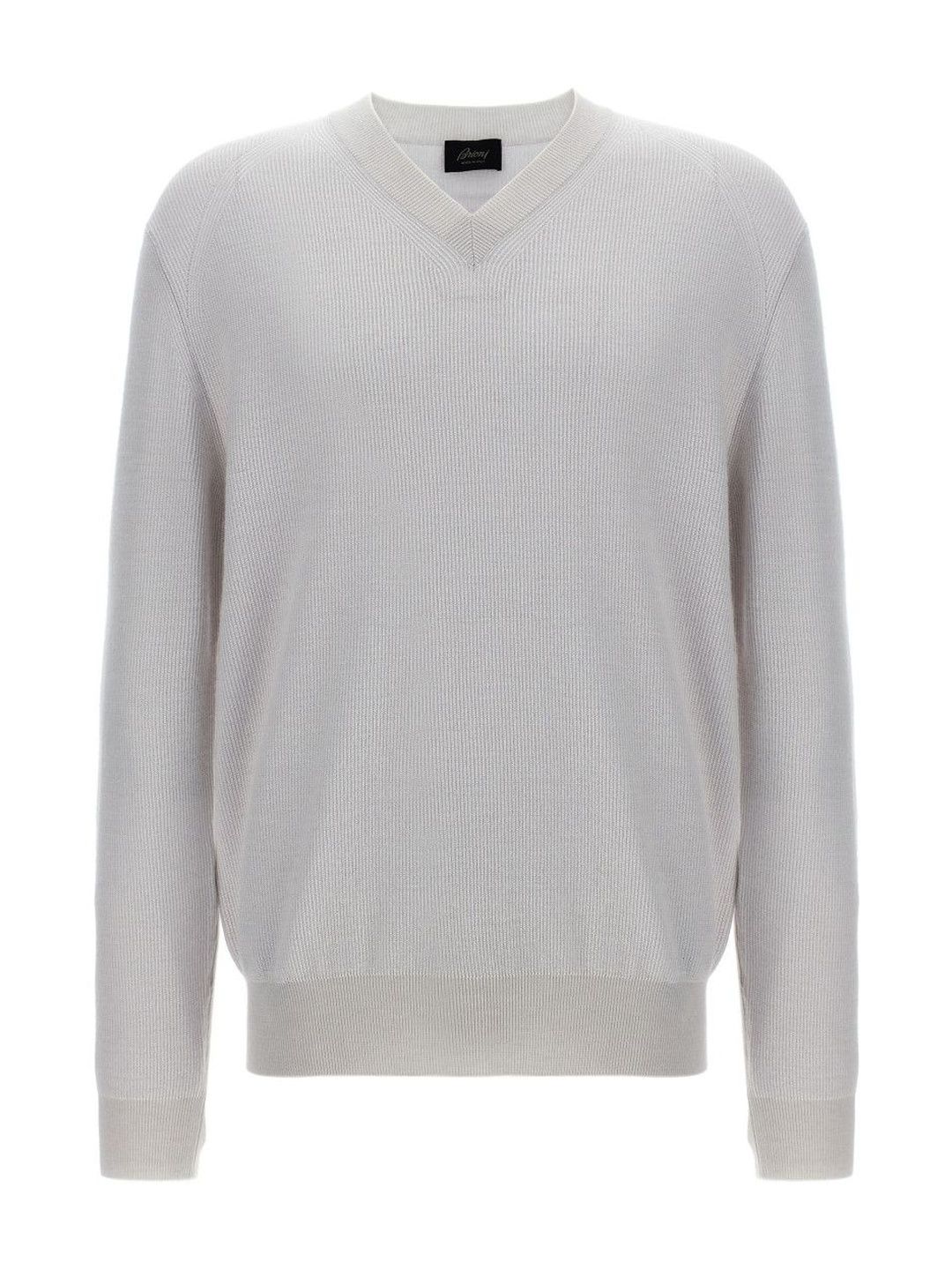 Brioni Grey V-Neck Sweater-picture-16