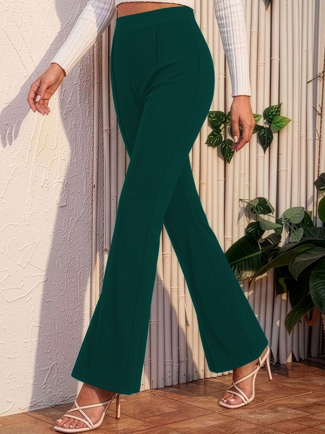 Navyankaa Women Straight Fit High-Rise Trousers-picture-45
