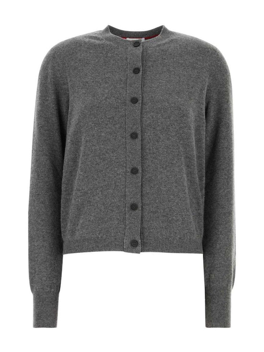 Ferragamo Dark Grey Stretch Cashmere Blend Cardigan-picture-22