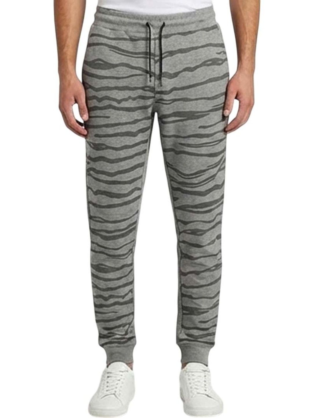 Cavalli Class Grey Lined Sporty Logo Trousers-picture-20