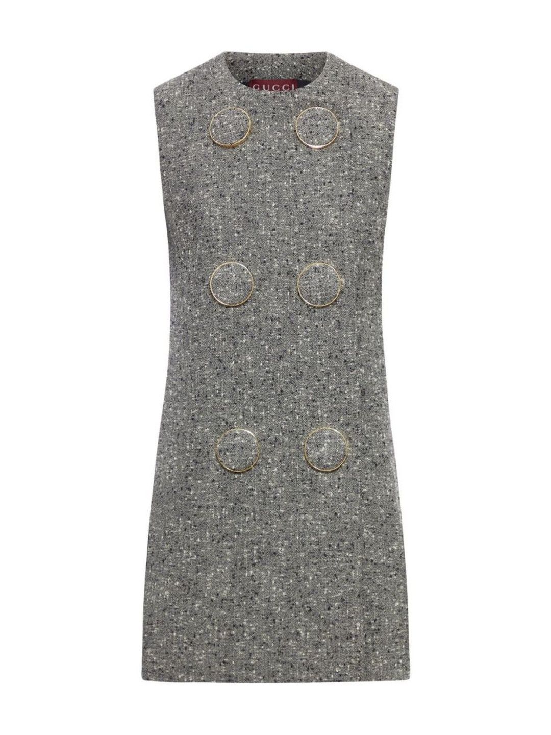 Gucci White Black Wool Dress-picture-19