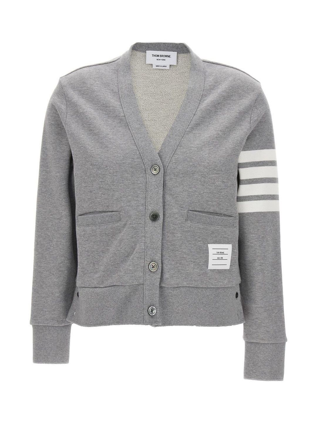 Thom Browne Grey 4 Bar Cardigan-picture-47