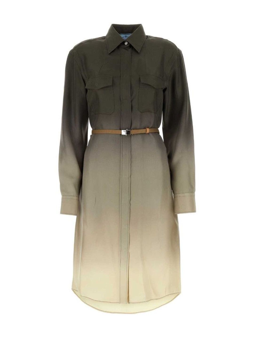 Prada Multicolor Twill Shirt Dress-image-40