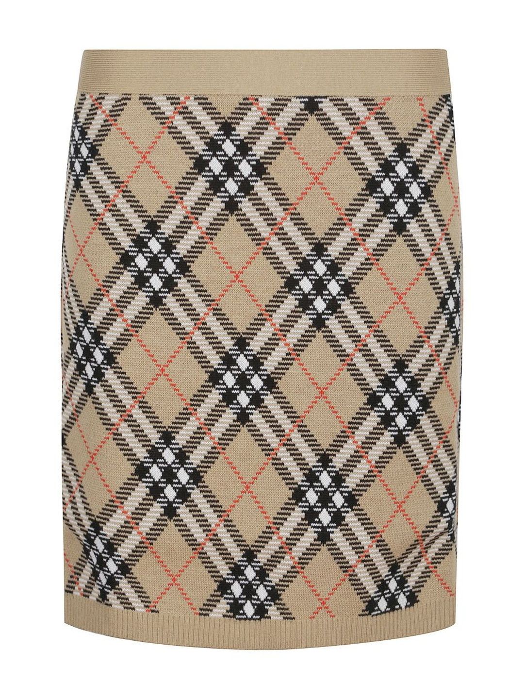 Burberry Beige Embroidered Wool Blend Mini Skirt-picture-54
