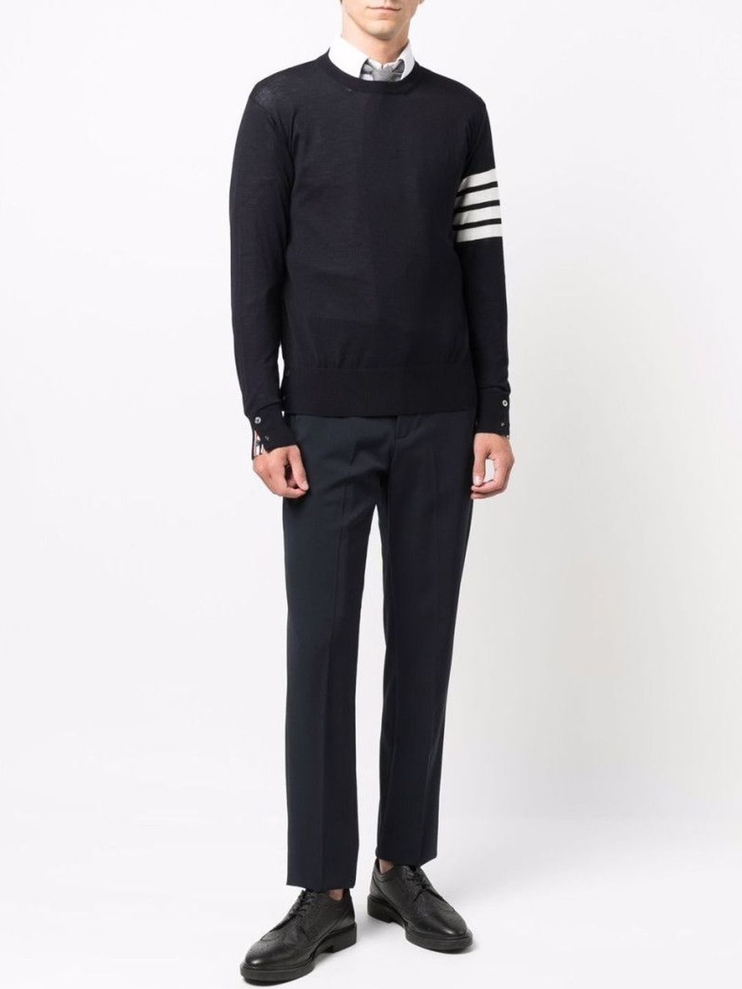 Thom Browne Navy Blue 4-Bar Jumper-picture-27