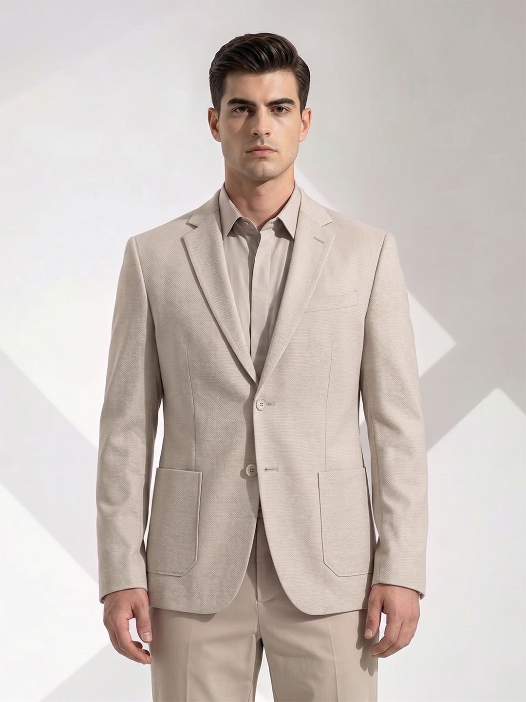 INVICTUS Notched Lapel Single Breast Blazer-image-46