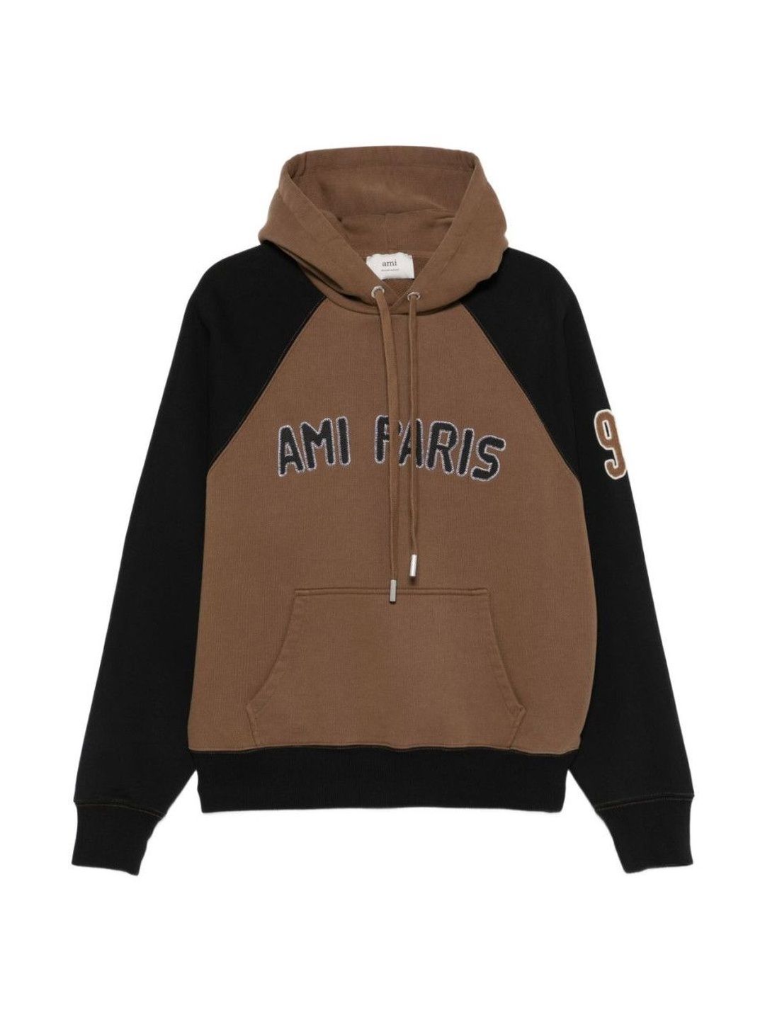 Ami Paris Brown Long Sleeves Logo Hoodie-picture-26