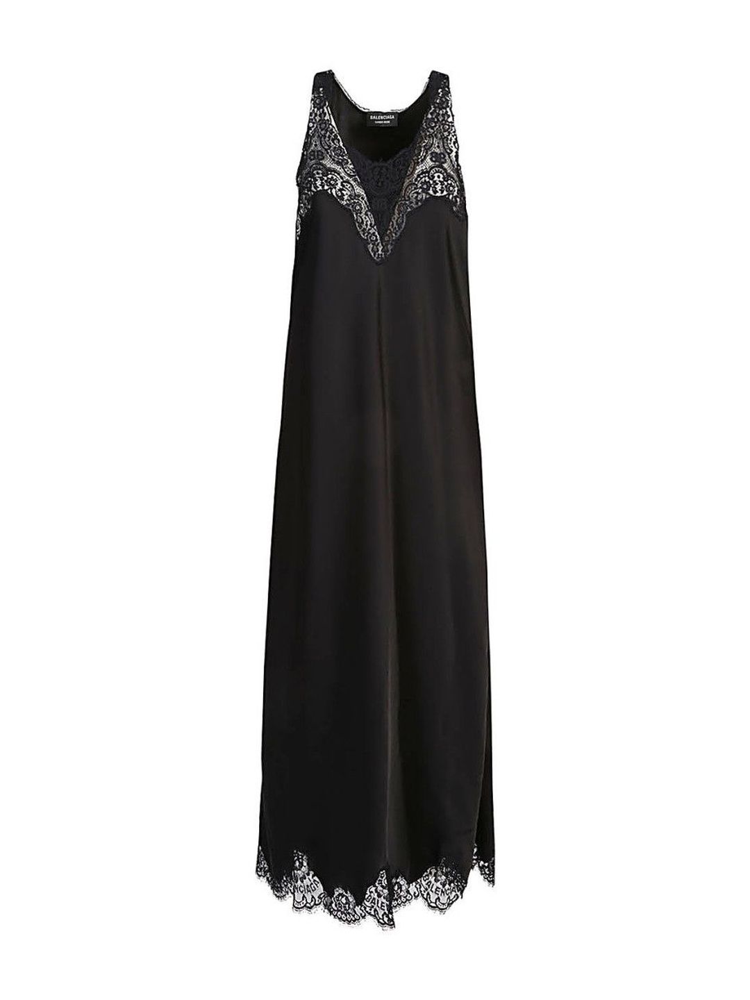 Balenciaga Black Lace Trimmed Dress-image-2