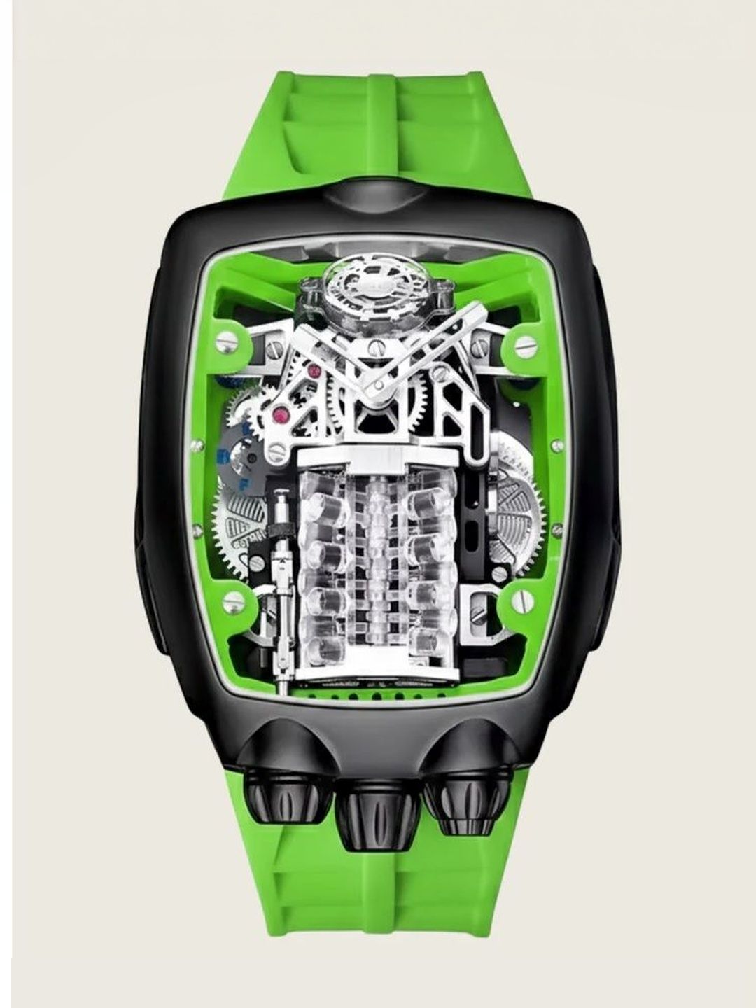 ZIVANCHE Men Skeleton Dial & Straps Analogue Chronograph Automatic Motion Powered Watch ZIVREVPEGNNGR0115-picture-51
