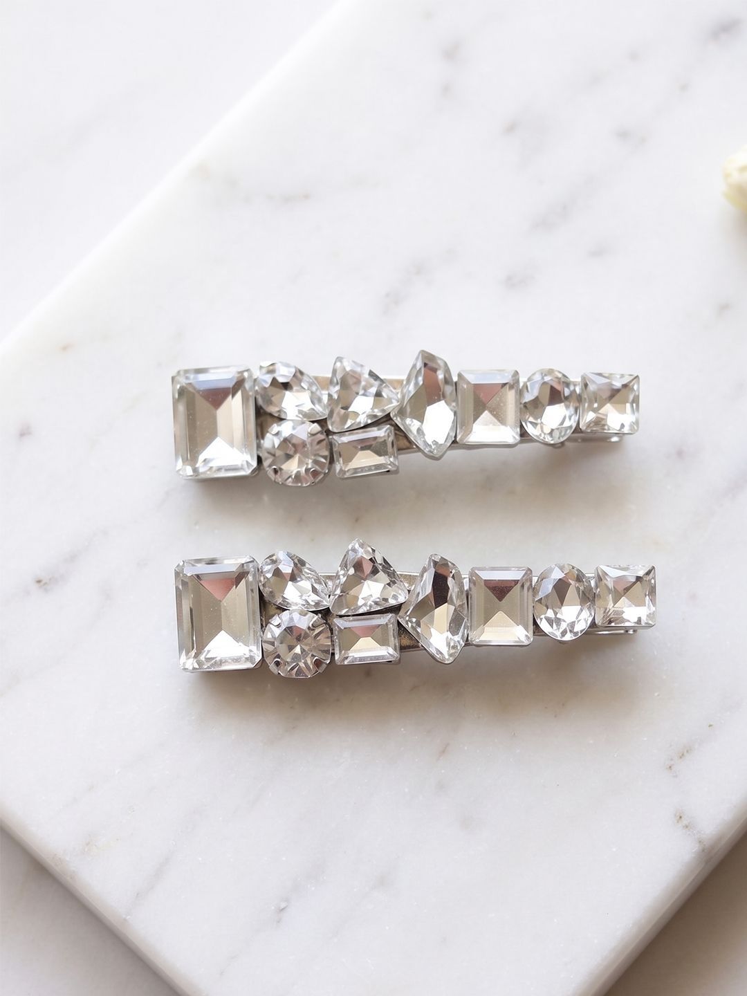 Bellaluxe By Nirat Women Set of 2 Embellished Alligator Hair Clip-image-5