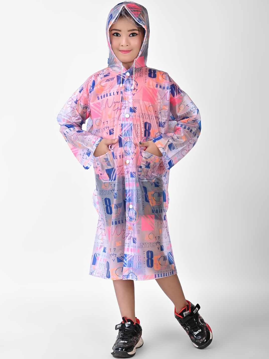 Mars Infiniti Girls Printed Water-Proof Rain Jacket-picture-39