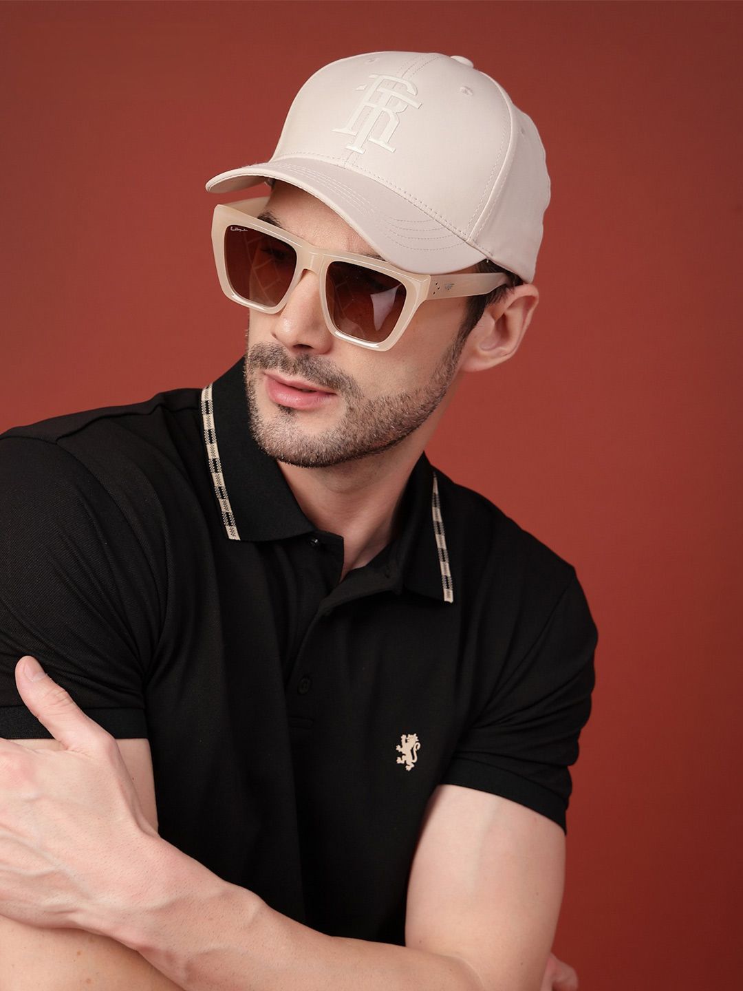 Red Tape Unisex Off-White Solid Polyester Logo Baseball Cap with Adjustable Back Strap-image-40