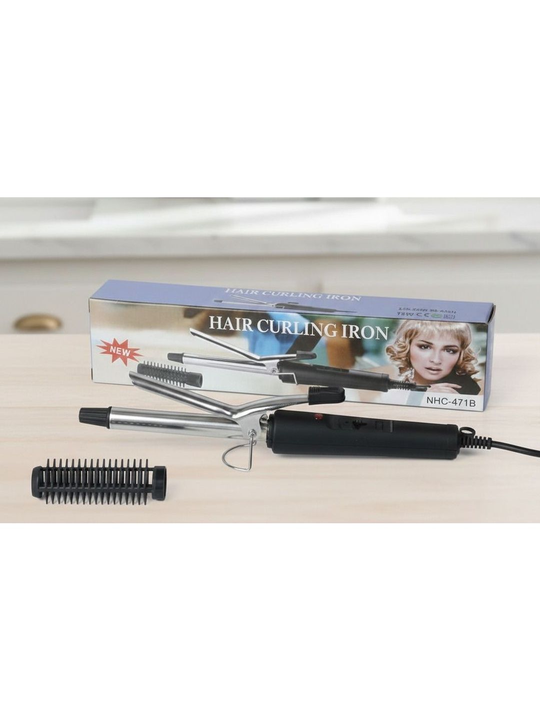 VTHIN Hair Curling Iron With Detachable Brush - 471B-picture-39