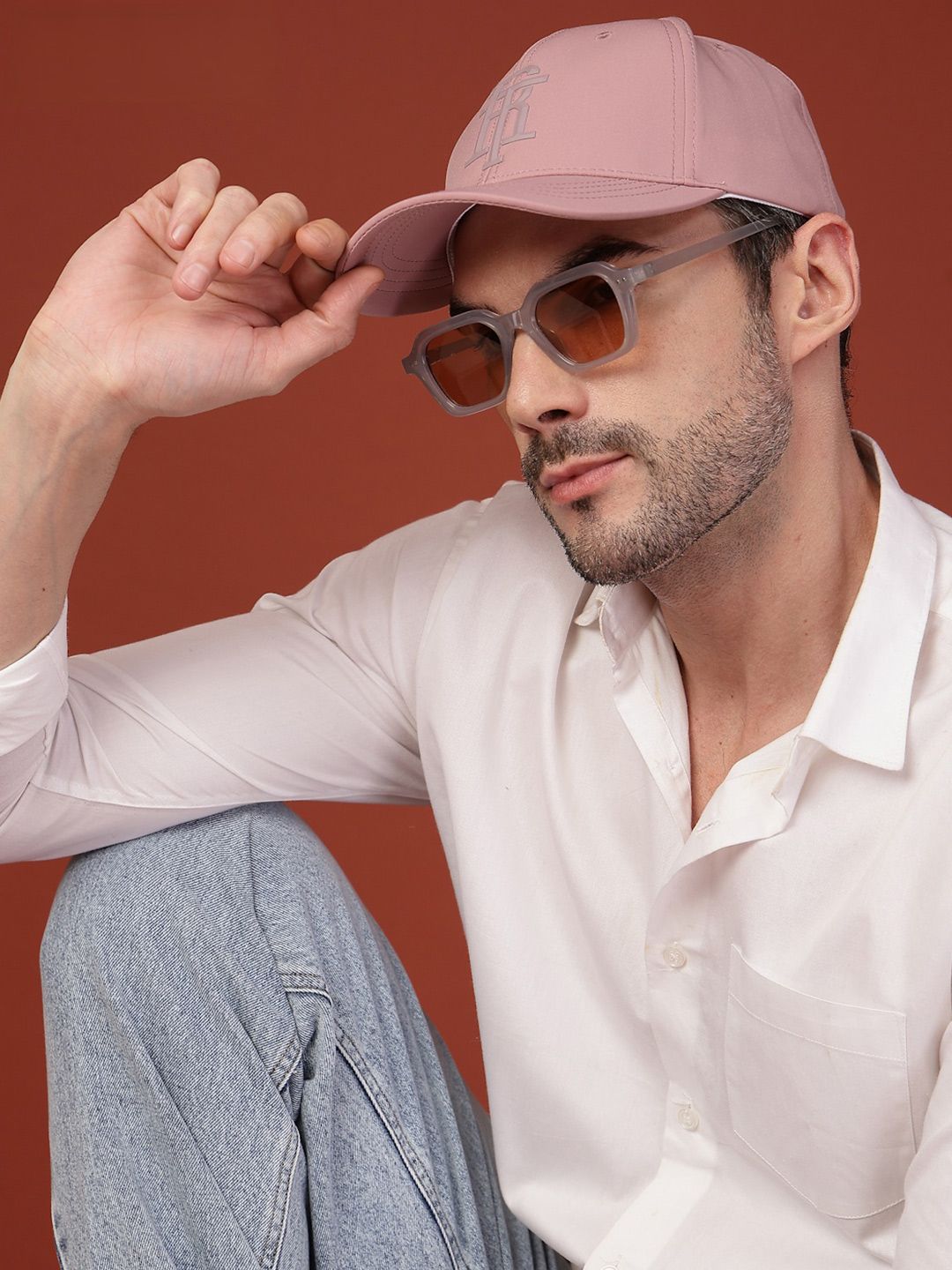 Red Tape Unisex Mauve Solid Polyester Logo Baseball Cap with Adjustable Back Strap-picture-20