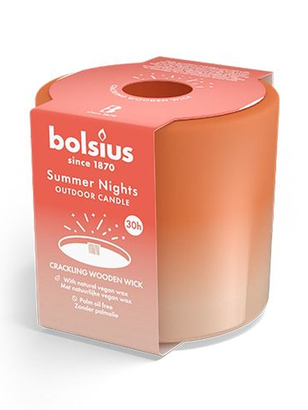 BOLSIUS Off White & Light Orange 1 Piece Night Candle-image-46