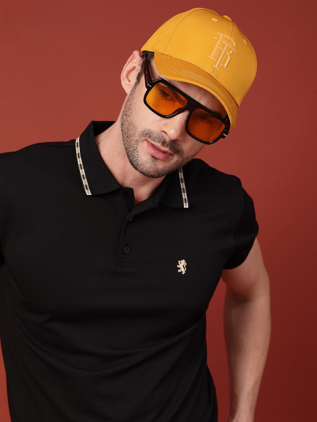 Red Tape Unisex Mustard Solid Polyester Logo Baseball Cap with Adjustable Back Strap-image-35