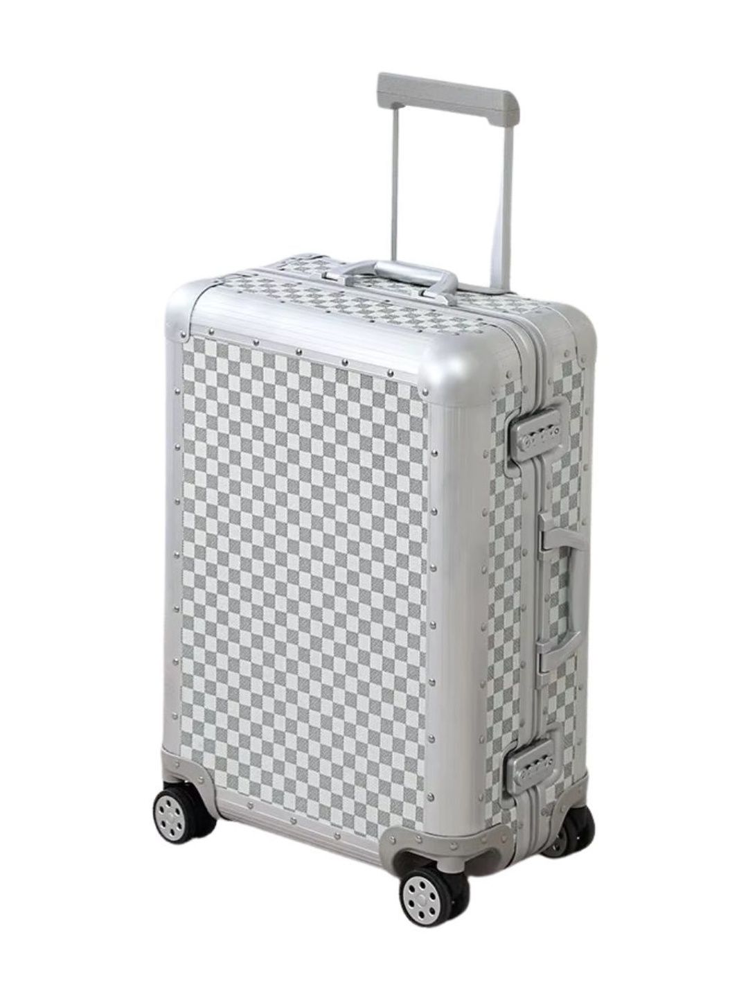 PYB Checked Cabin Hard Sided Trolley Bag-picture-45