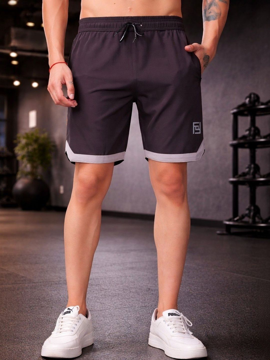 Keenuu Men Colourblocked Outdoor Sports Shorts with Technology-image-35