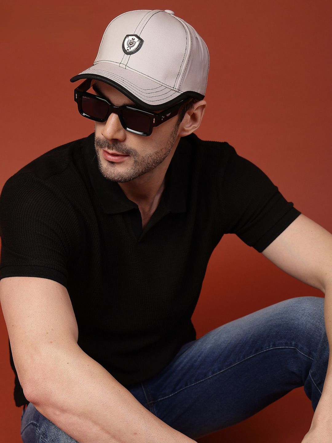 Red Tape Unisex Grey Solid Cotton Twill Baseball Cap with Adjustable Strap-image-25