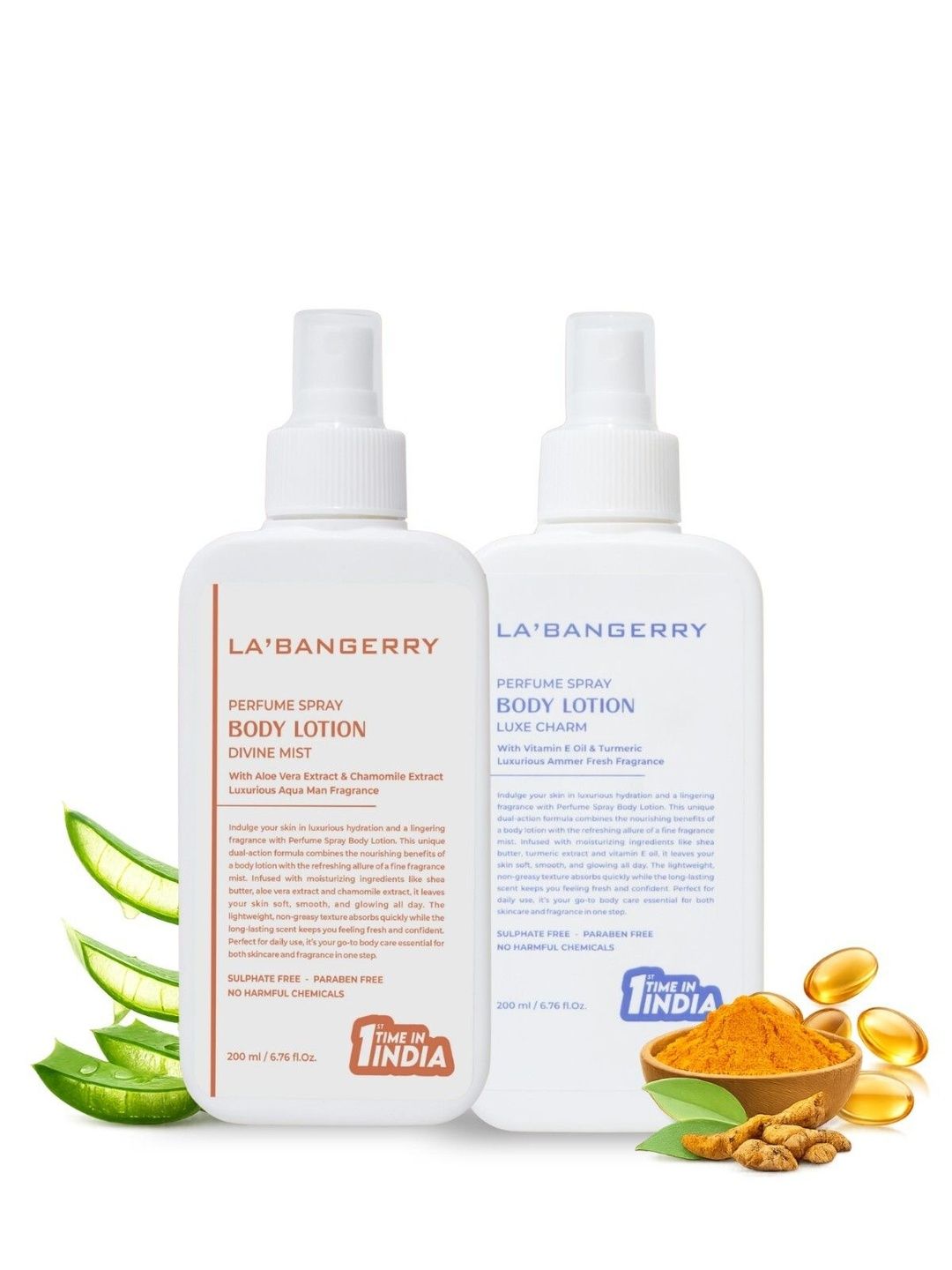 La'bangerry Set Of 2 Divine Mist & Luxe Charm Body Lotion - 200 ml Each-image-26
