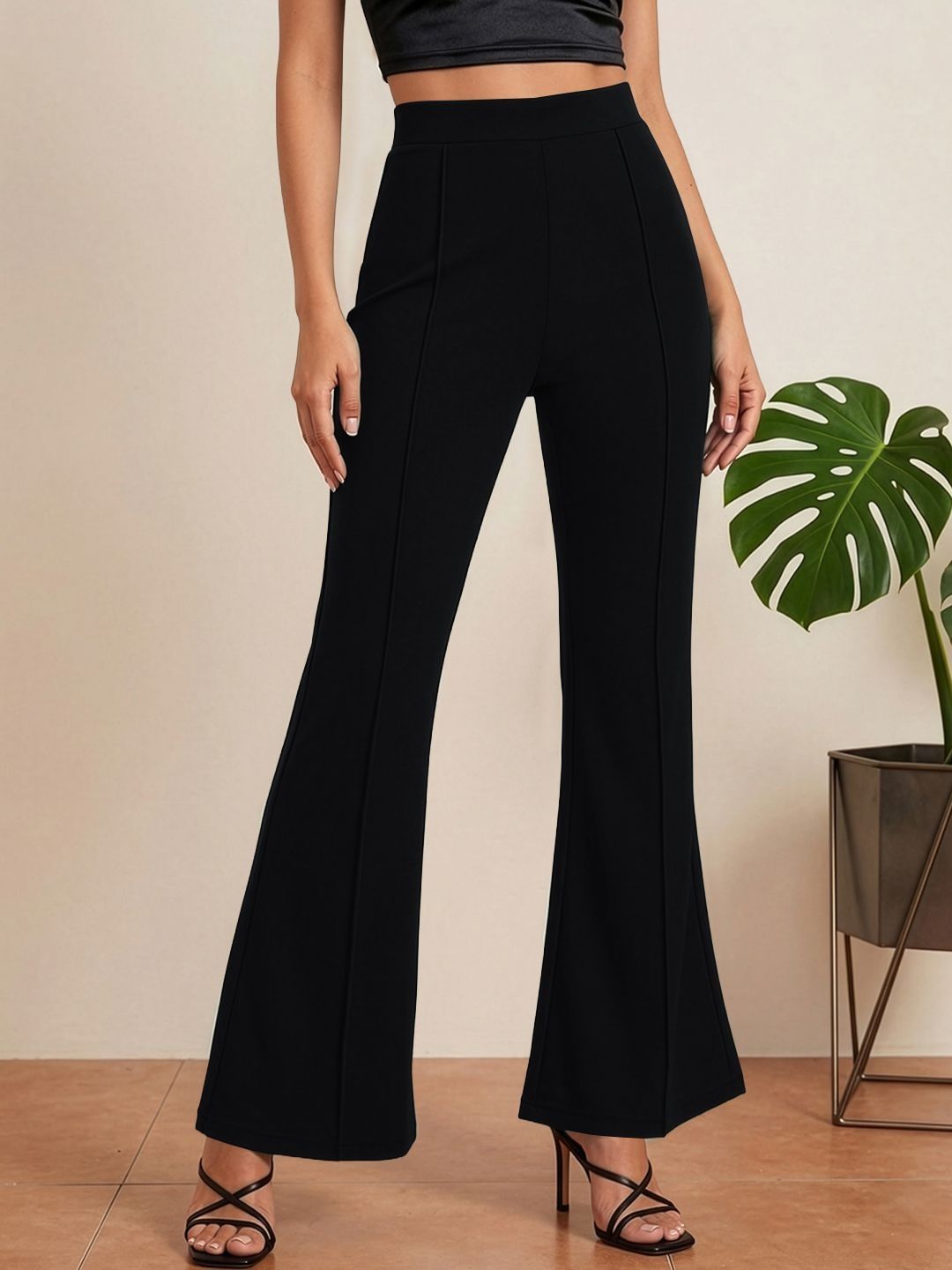 Maheshvi Women Straight Fit High-Rise Trousers-picture-31