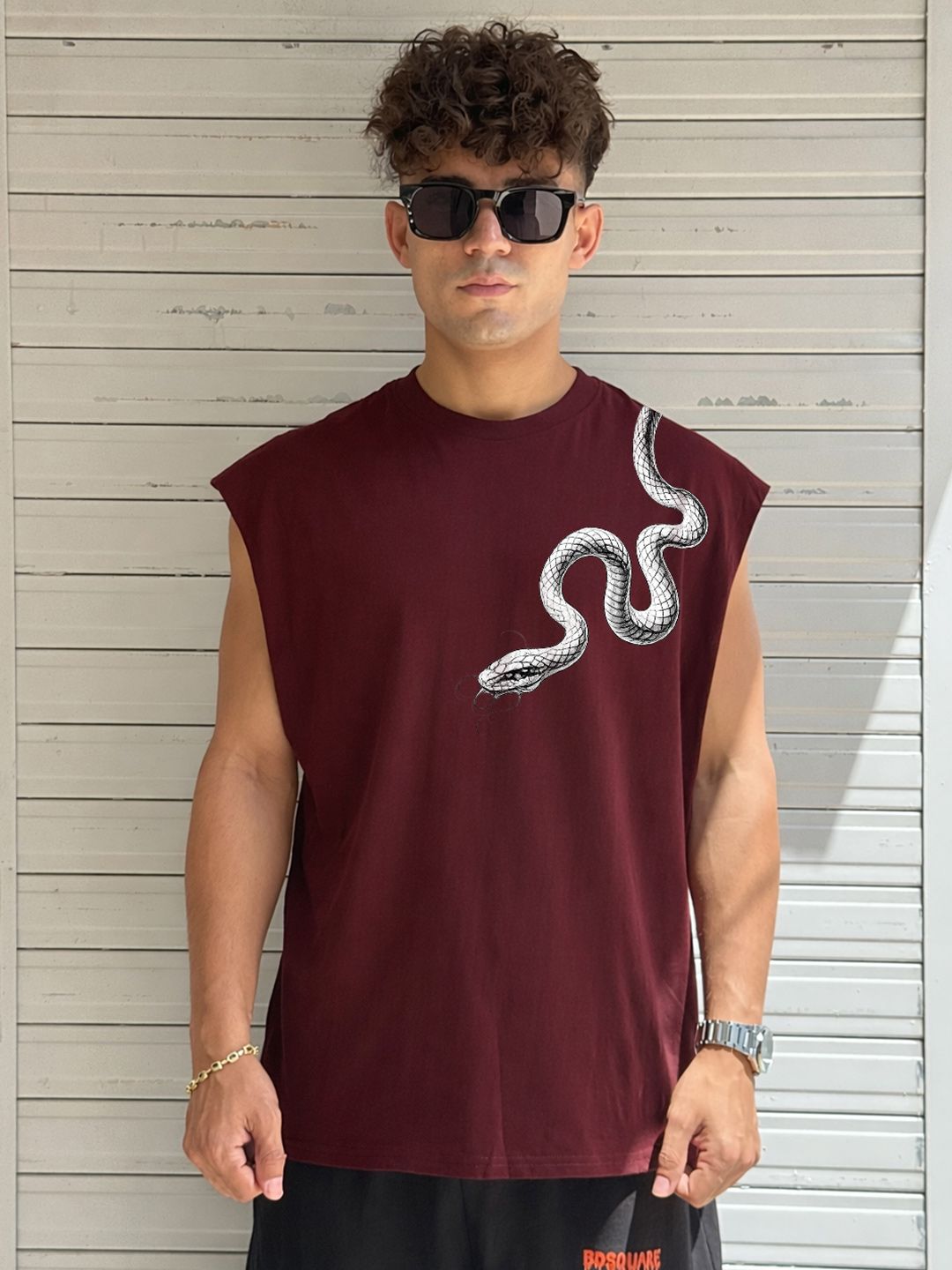 BDSQUARE Printed Cotton Gym Vest-picture-35