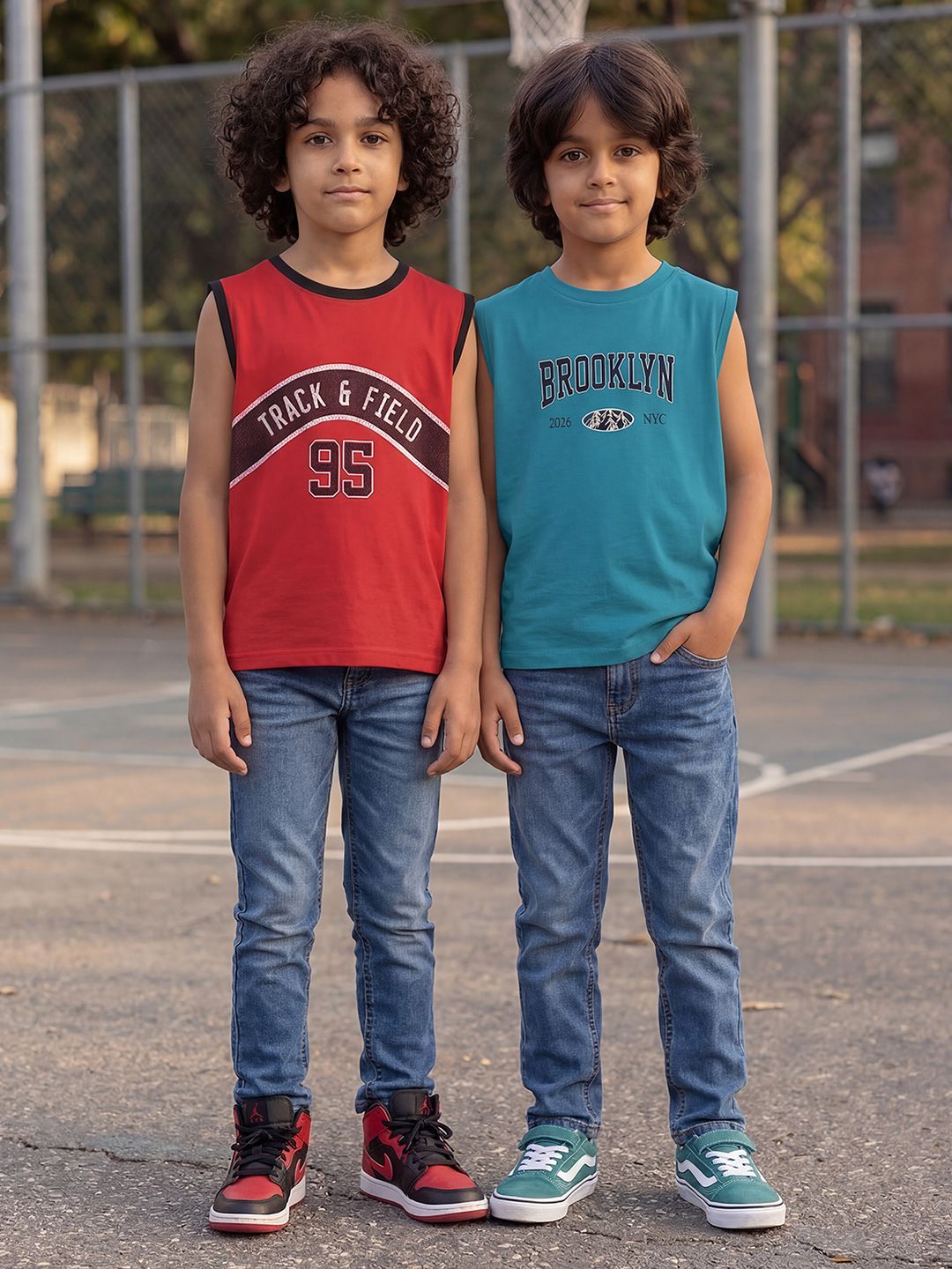 HELLCAT Boys pack Of 2 Cotton Printed Innerwear Vests-picture-16