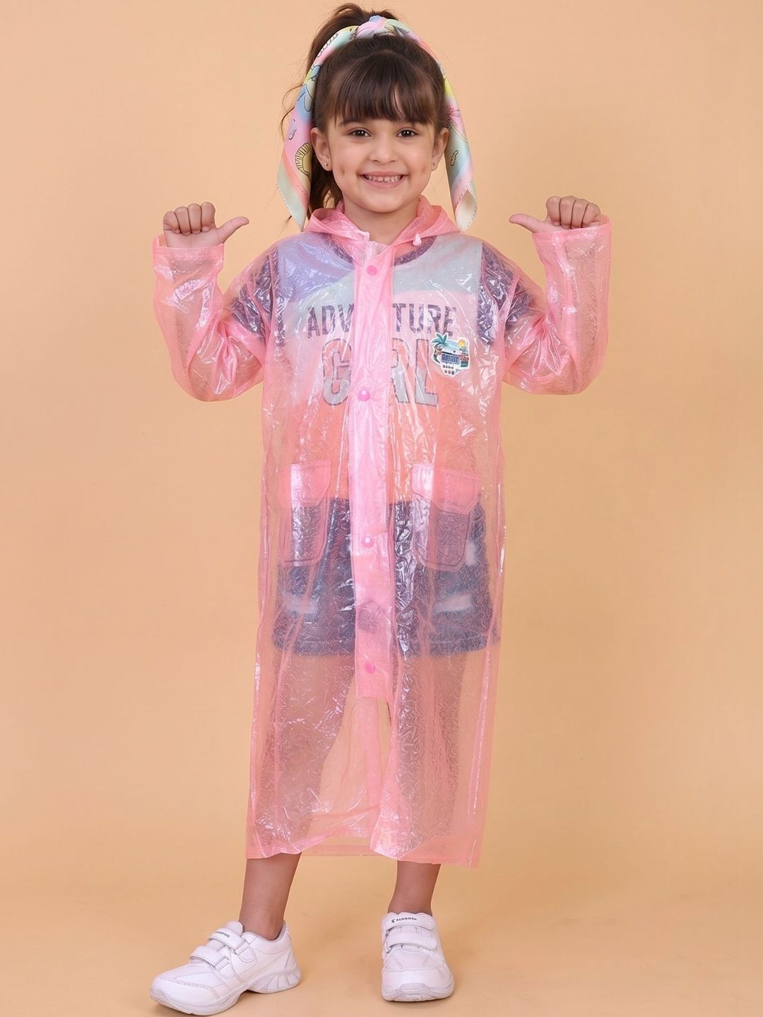 Mars Infiniti Girls Printed Rain Jacket-picture-28