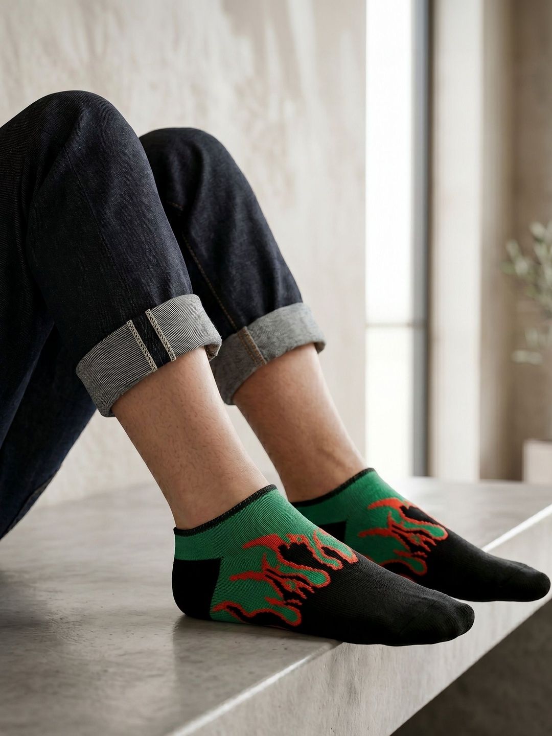 Moda Rapido Men Cotton Blend Patterned Above Ankle Socks-picture-17