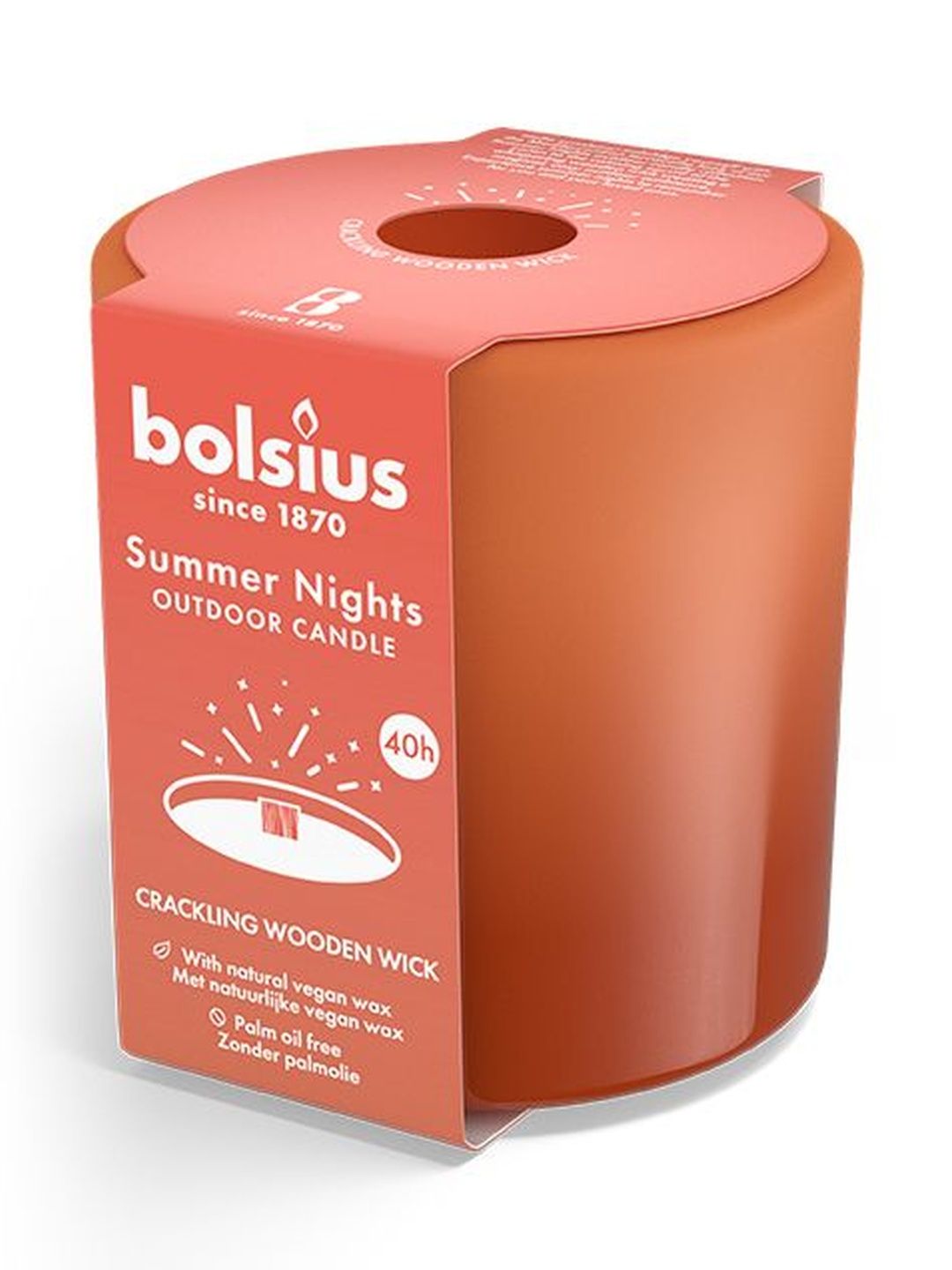 BOLSIUS Off White & Orange Tea Light Candle-image-44