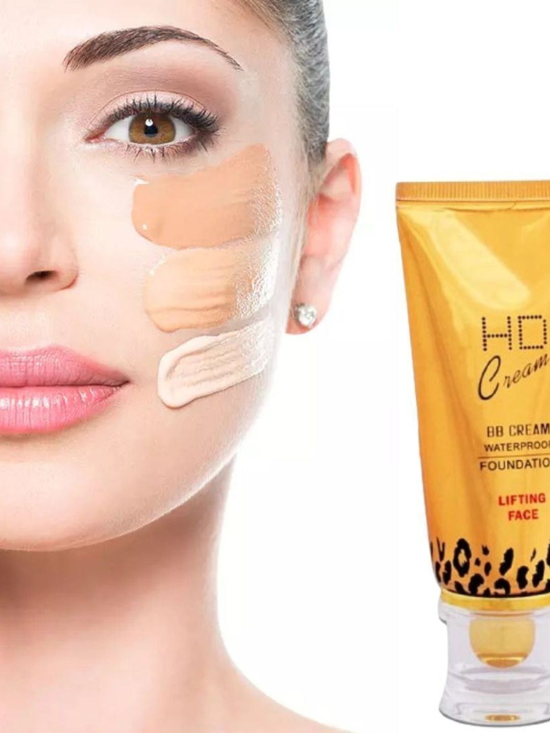 Skyunion HD Waterproof Long-Lasting Cream Foundation - 45 ml - Ivory-picture-28