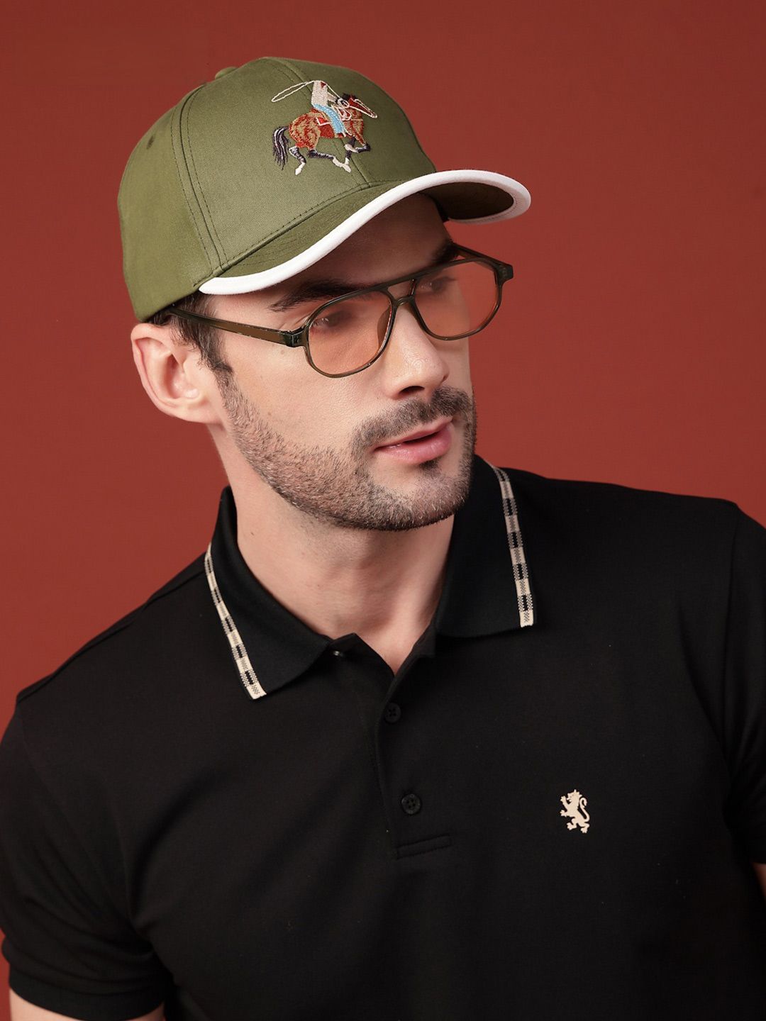Red Tape Unisex Olive Solid Cotton Twill Baseball Cap with Adjustable Strap-picture-51