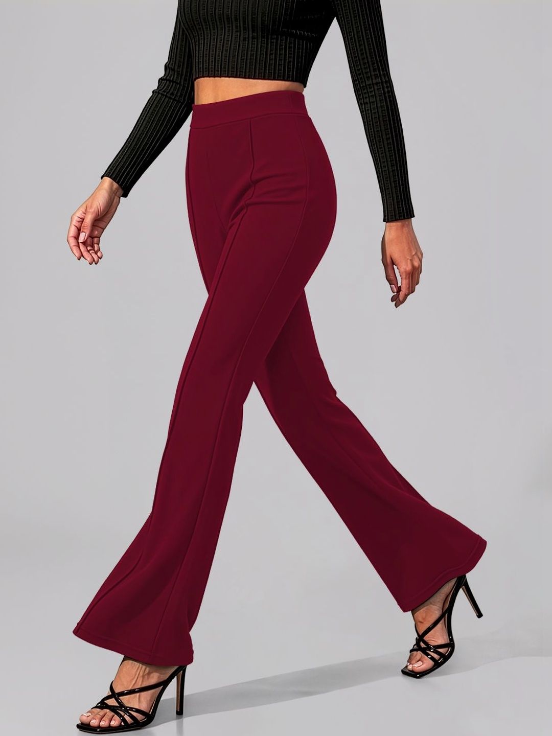 Maheshvi Women Straight Fit High-Rise Trousers-picture-50