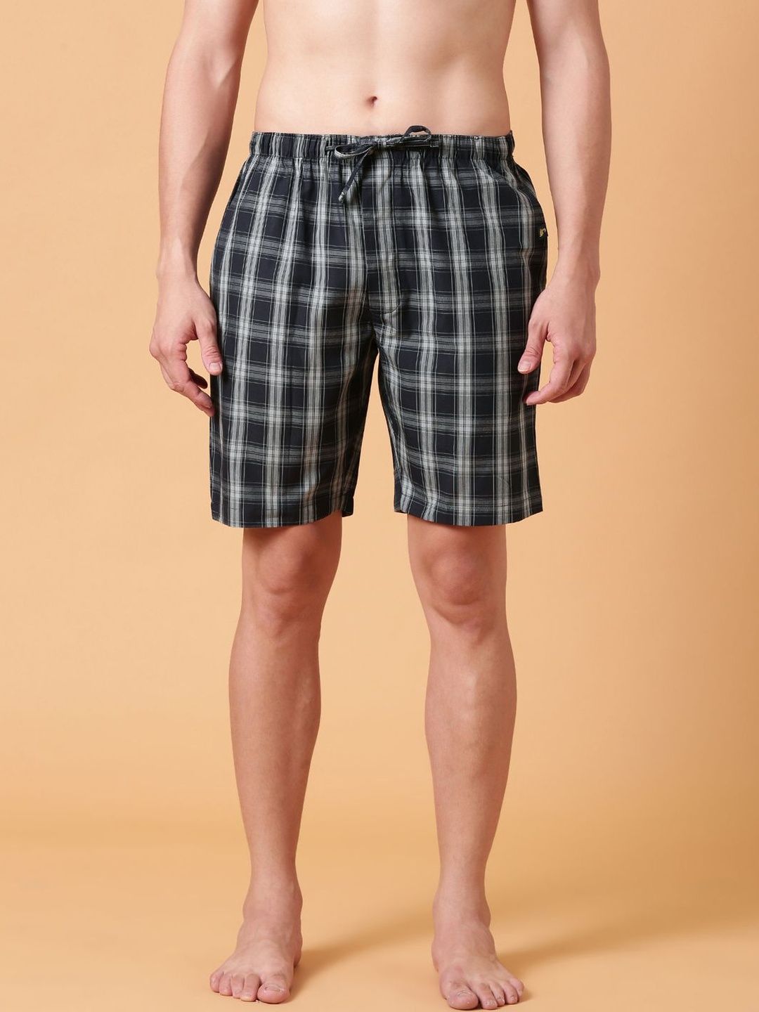 Joven Men Checked Lounge Shorts-picture-37