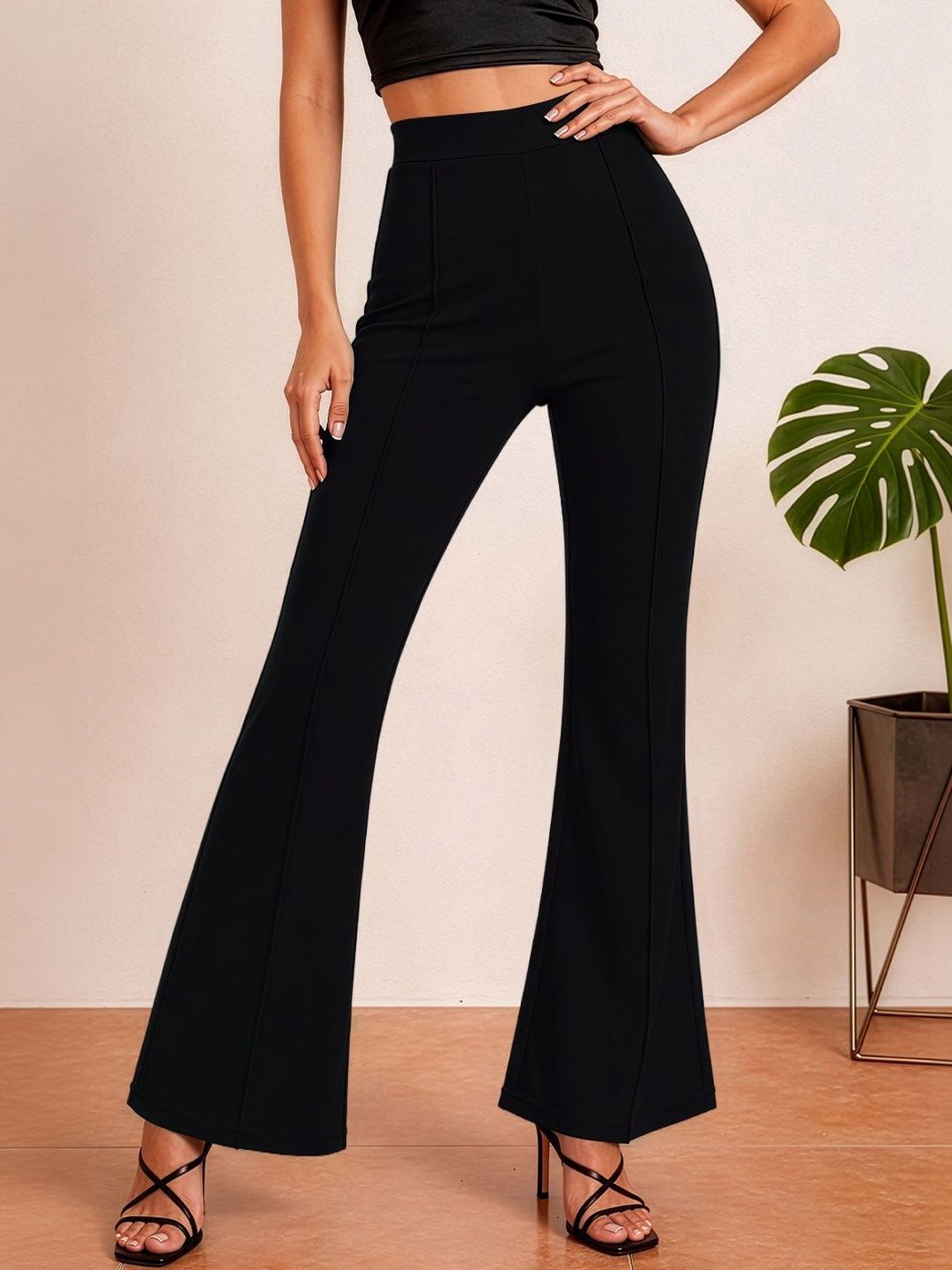 Maheshvi Women Straight Fit High-Rise Trousers-picture-42