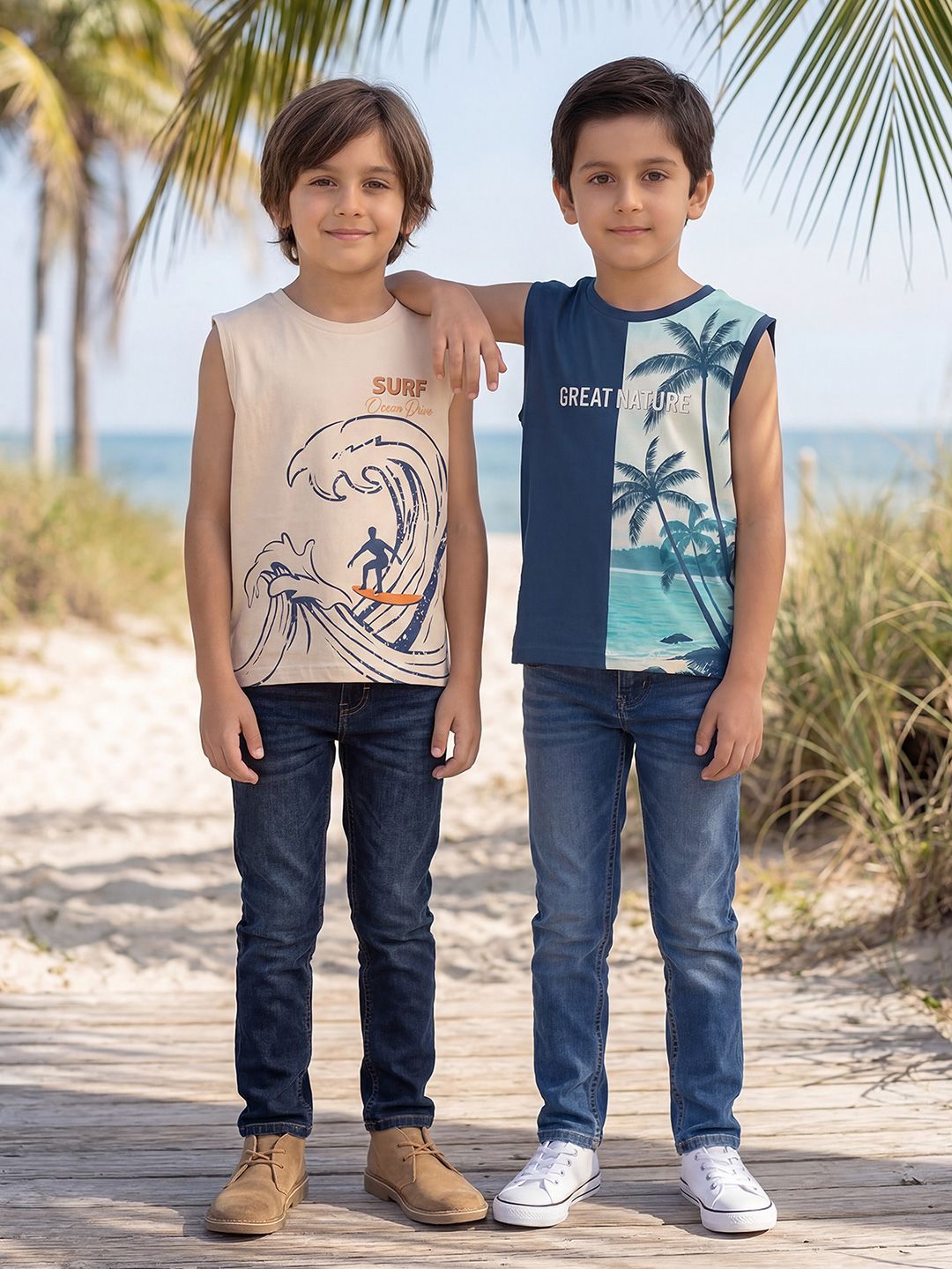 HELLCAT Boys Pack of 2 Graphic Printed Regular Innerwear Vests-picture-23