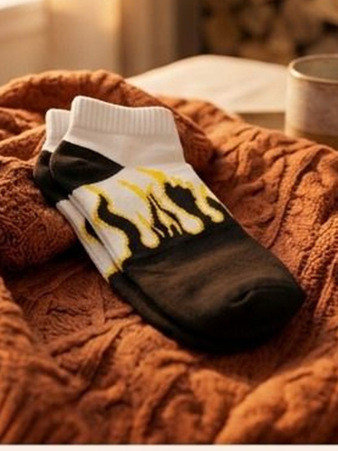 Moda Rapido Men Cotton Blend Patterned Ankle Length Socks-picture-30