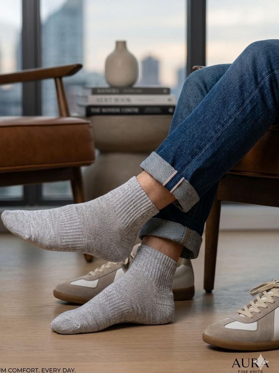Moda Rapido Men Cotton Blend Ankle Length Socks-picture-32