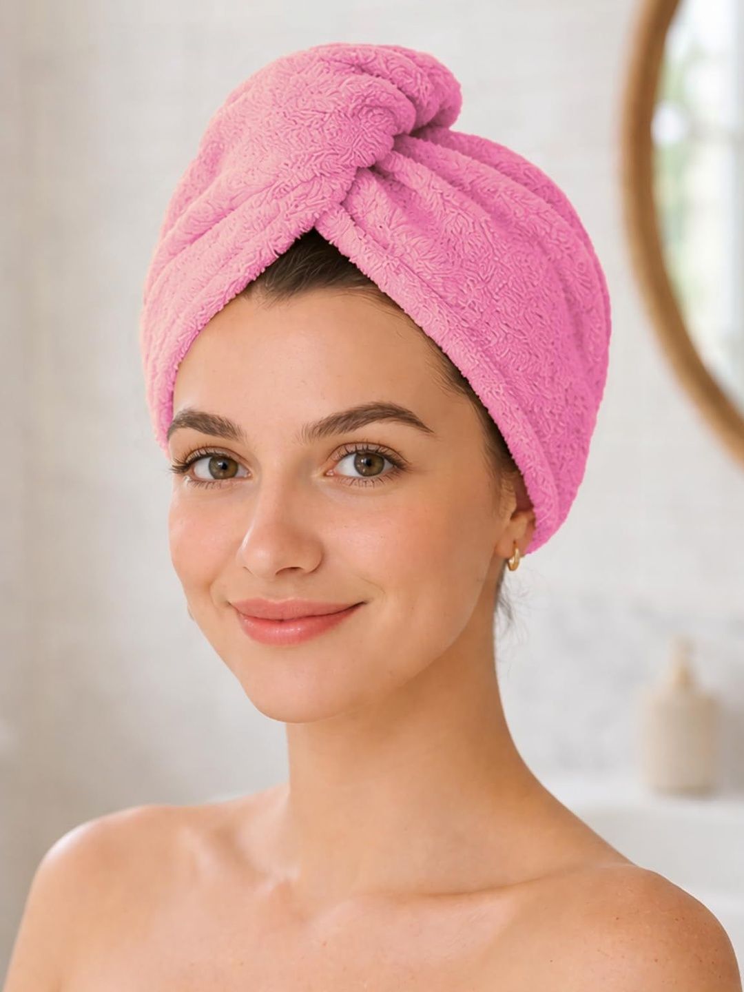 LUXEHOME INTERNATIONAL Pink & Pink 1 400 GSM Bath Towel-picture-48