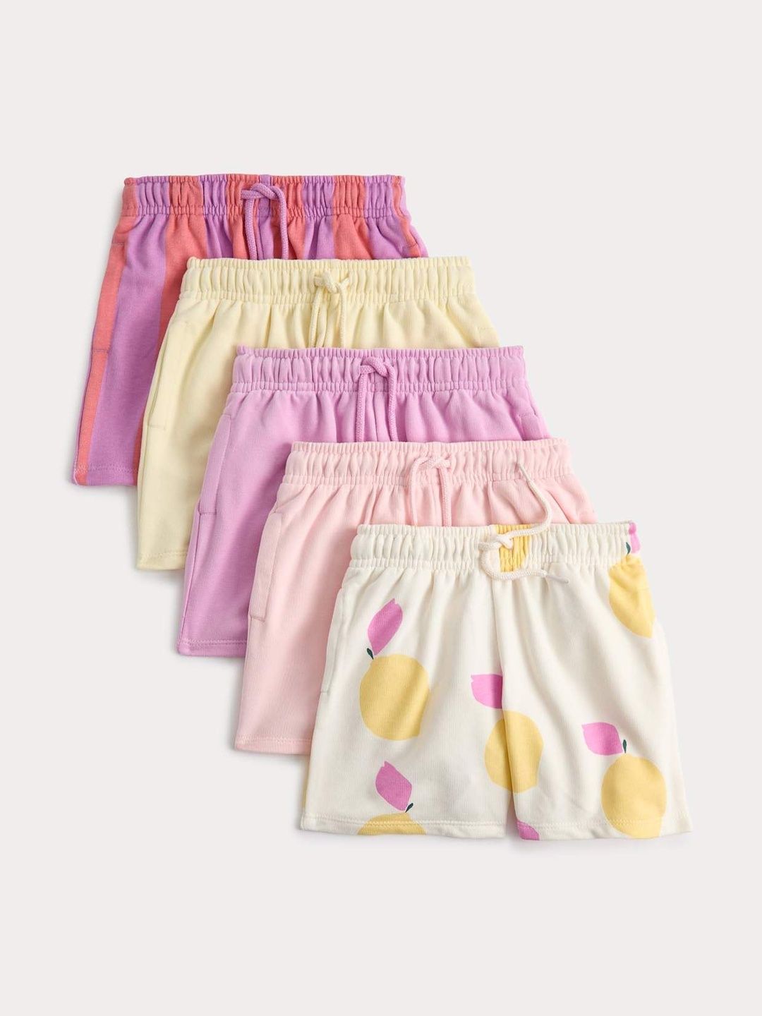 Marks & Spencer Printed Multicolor Pure Cotton 5 Pack Shorts-image-2