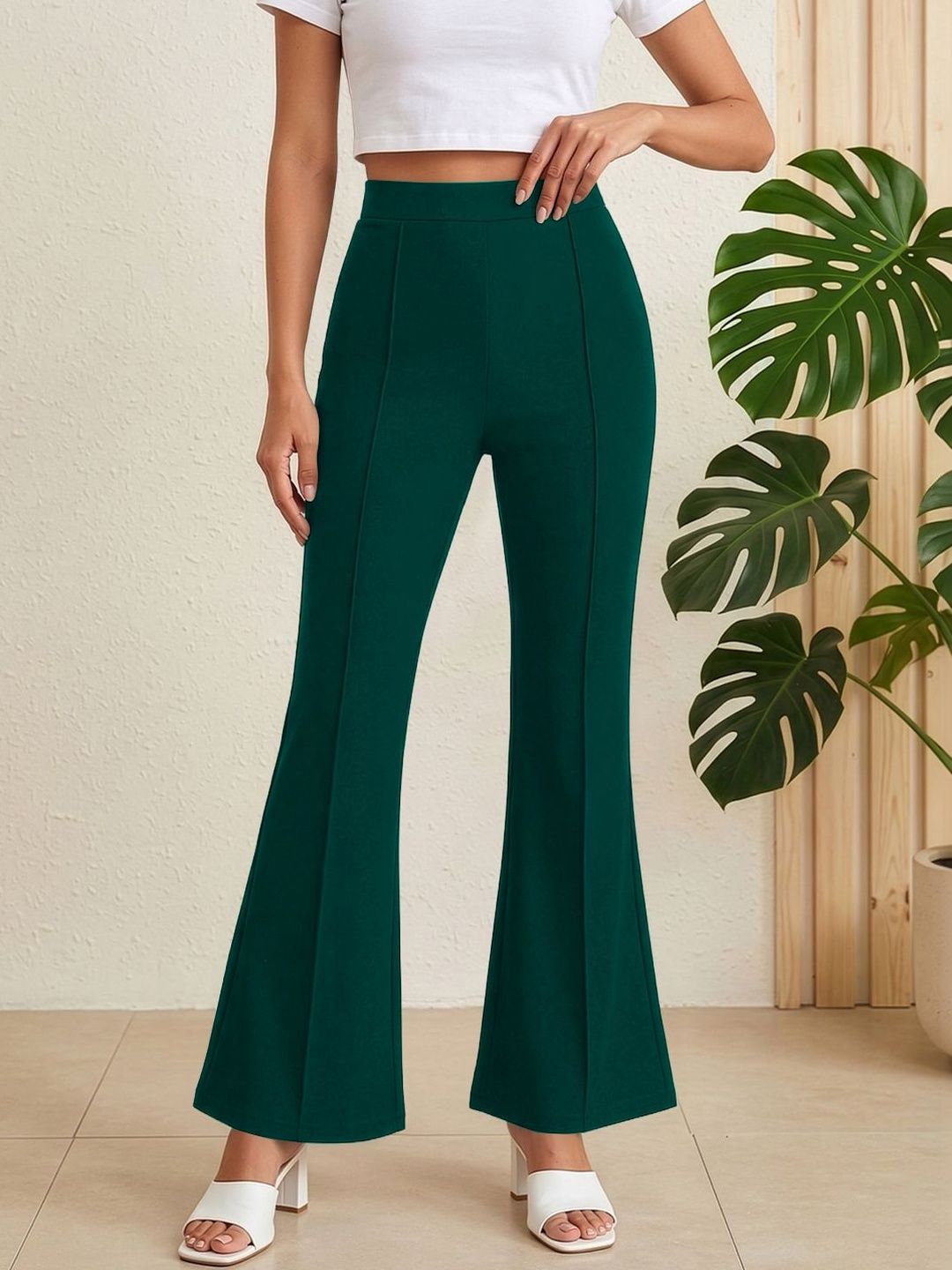Maheshvi Women Straight Fit High-Rise Trousers-picture-53