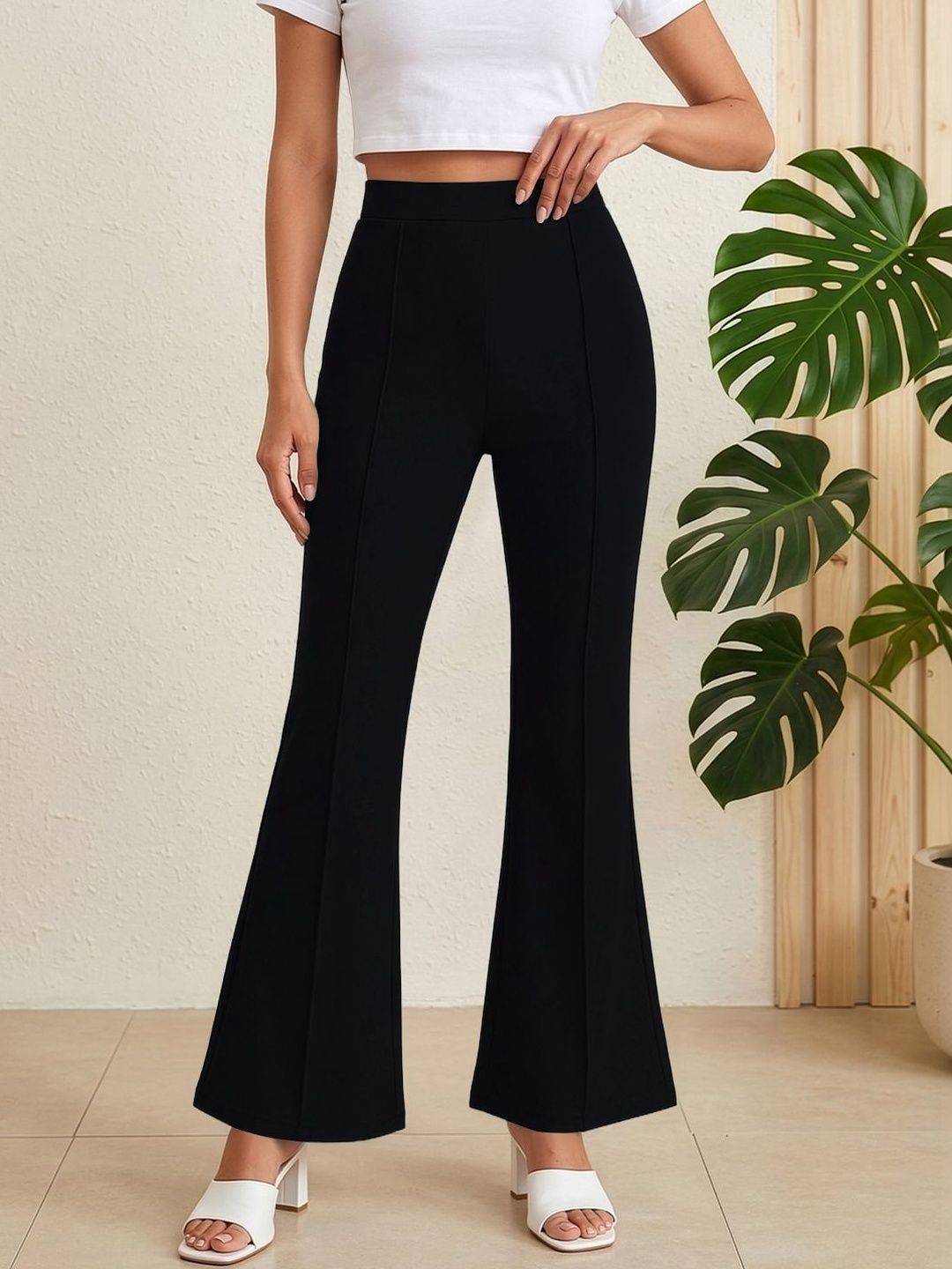 Maheshvi Women Straight Fit High-Rise Trousers-picture-24