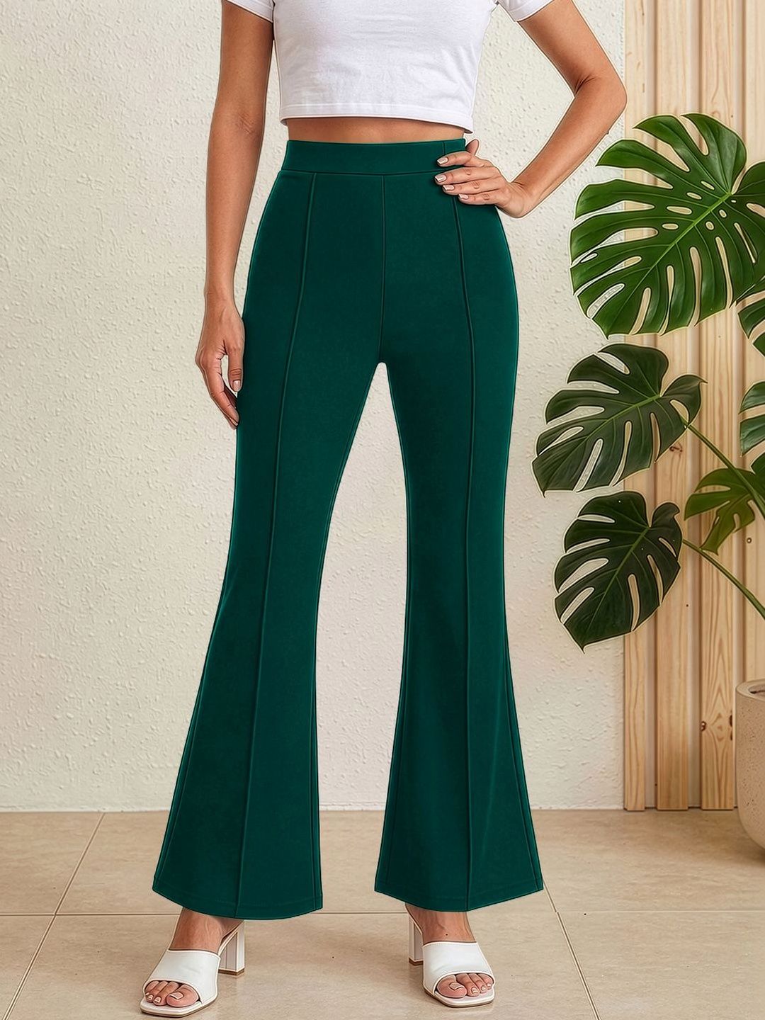 Maheshvi Women Straight Fit High-Rise Trousers-picture-40